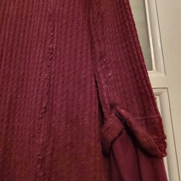Free People Laguna Thermal we the free deep purple maroon burgandy boho XS - Picture 8 of 8